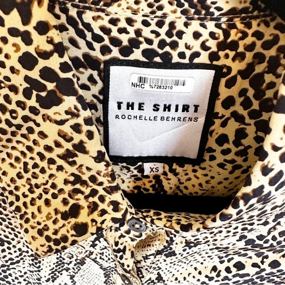 Rochelle Behrens Womens Silk Snake Print Button Front Sleeveless The Shirt Dress - Picture 2 of 8